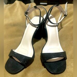 DB Studio Sparkly Black Heels, 7.5